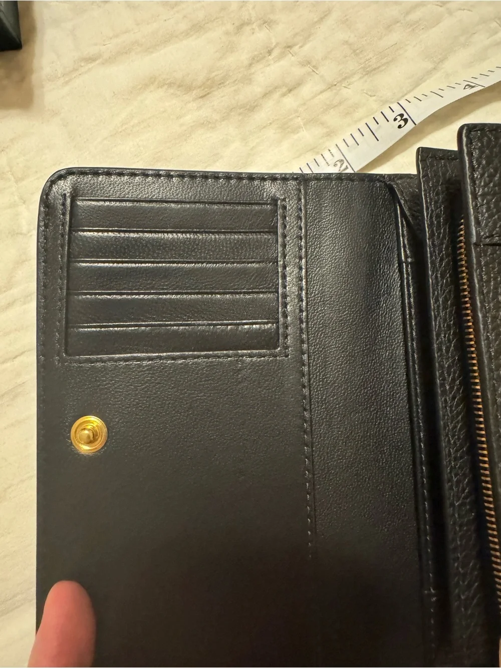 Mulberry Black Pebbled Leather Continental Wallet with Gold Logo